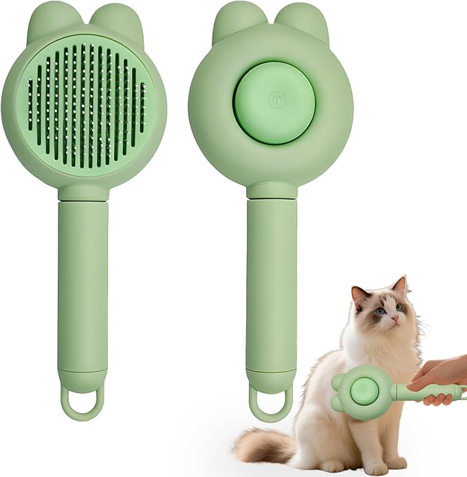 Zoocozy Cat Brush for Shedding, Dog Deshedding Brush, Pet Hair Removal Tool for Puppy Pitten(Green)-Mewly Pet