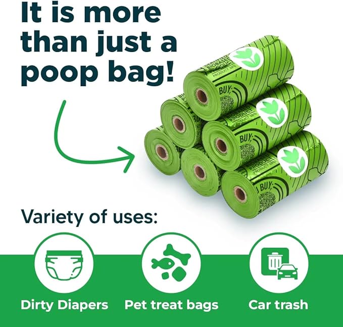 The Original Poop Bags® Dog Poop Bags Rolls – 38% Plant-Based, USDA Certified, Unscented, Leak-Proof & Durable Waste Bags for Dogs, 960 Count-Mewly Pet
