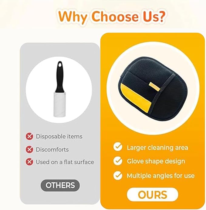 1PC Pet Hair Removal Glove,2025 New Reusable Pet Hair Removal Tool, Suitable for Bed Sheets, Sofas, Clothes, Carpets, Car Seats, and Static Gloves for Dogs and Cats-Mewly Pet