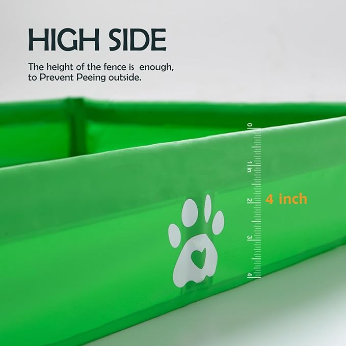 MEEXPAWS Dog Pee Pad Holder Foldable, Puppy Pad Holder Liner Base High Side, Dog Litter Box Indoor 33’’x22’’, Training Leak-Proof, Potty Easy Clean-Mewly Pet