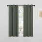 NICETOWN Blackout Curtain Panels for Kitchen, Dark Mallard, 1 Pair, 29 x 40 inches, Thermal Insulated Solid Grommet Top Blackout Draperies/Drapes for Small Window
