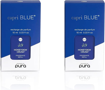 Capri Blue Pura Smart Home Plug-in Diffuser Refills – Includes 2 Capri Blue Pura Refills for Plug in Diffusers for Home - Long Lasting Luxury Scents - Honeydew Crush (Pack of 2)
