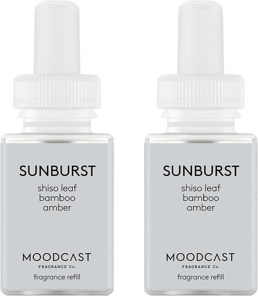 Pura & Moodcast Home Scent Refill - Smart Home Air Diffuser - Up to 120-Hours of Luxury Fragrance per Refill - Spring & Summer Fragrance - 2 Pack, Sunburst