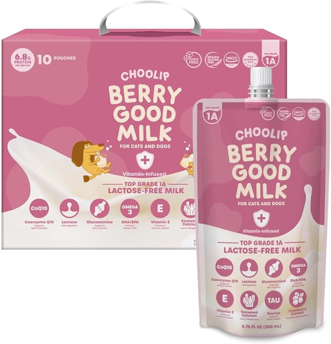 Bundle | Berry Good Milk 10pk Vitamin-Infused + 49 Variety Squeeze Vita Sticks with Essential multivitamins [Both Products are for Cats & Dogs of All Life Stages]-Mewly Pet
