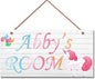 Personalized Signs Unicorn Rainbow Wall Hanging Plaque Sign Magic Unicorn Girl Room Décor For Baby Nursery Home Art Décor Kids Room Little Man Cave