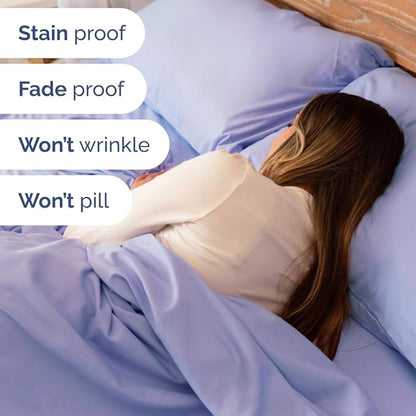Extra Deep Twin XL Sheet Set - 4 Piece Breathable & Cooling Sheets - Hotel Luxury Bed Sheets Set - Easy & Secure Fit - Soft, Wrinkle Free & Comfy Sheets Set - Lavender Sheet Set w/Extra Deep Pockets