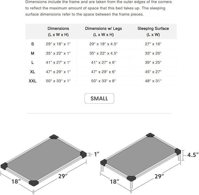 K9 Ballistics Chew Proof Armored Padded Dog Crate Bed, Virtually Indestructible, Legs Included (Obsidian Black, Small (29" L x 18" W x 4.5" H))-Mewly Pet