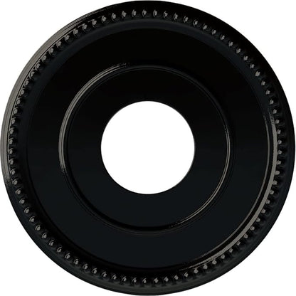 Ekena Millwork CM12BRBPS 12-1/2" x 3-7/8" x 3/4" Bradford Ceiling Medallion, Black Pearl