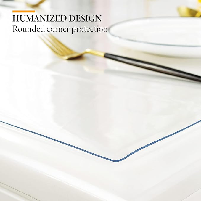 Deep Dream 1.5mm Clear Desk Cover Protector, 23×39 Inch Clear Desk Cover, Rectangular Vinyl Desk Pad, PVC Plastic Table Cover for Office, Dresser, Night Stand, Computer & Writing Desk Tabletop