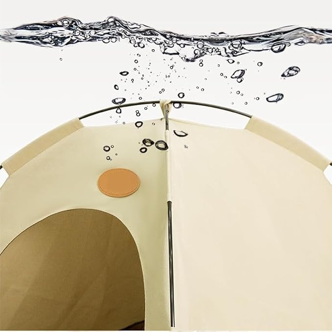 BreezyDen Pop-Up Pet Tent – Portable Indoor/Outdoor Cat Tent, Waterproof Pet Hideaway for Cats & Small Dogs with Mesh Window, Anti-Slip Base & Washable Design (White, S (4 catties Kitten))-Mewly Pet