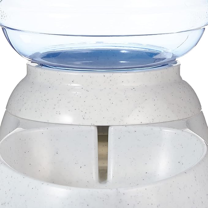Amazon Basics Gravity Pet Water Dispenser for Cat, Dog, 1 gallon Capacity, Small, Gray-Mewly Pet