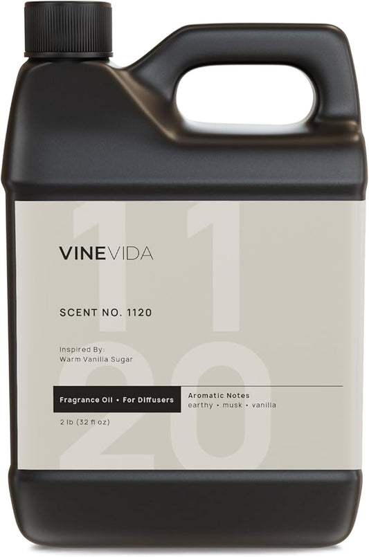 VINEVIDA [32 Fl Oz] Scent NO. 1120 Fragrance Oil for Cold Air Diffusers, Aromatic Notes of Earthy Musk Vanilla, Essential Oils for Diffuser Oil Refill & Air Freshener Room Spray