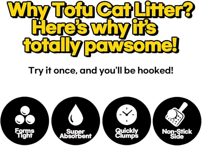 Tofu Cat Litter 100%, I'm Gonna Pee, Strong Clumping, Toilet Flushable, Less Dust, Less Tracking by Pallet Type, All Natural Ingredients, Biodegradable, Safe for Environment(5.7lb x 1pack)-Mewly Pet