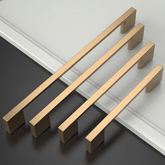Asidrama 6 Pack 12.6 Inch(320mm) Champagne Bronze Kitchen Cabinet Handles, Cabinet Pulls Kitchen Cabinet Hardware for Cupboard Drawer Handles Dresser Pulls