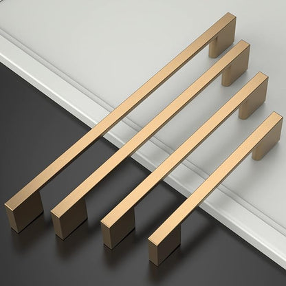 Asidrama 10 Pack 10 Inch(256mm) Champagne Bronze Kitchen Cabinet Handles, Cabinet Pulls Kitchen Cabinet Hardware for Cupboard Drawer Handles Dresser Pulls