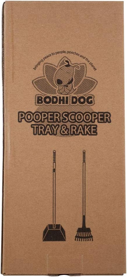 Bodhi Dog Pooper Scooper for Small to Large Dogs - Heavy Duty Metal Long Handle Tray & Rake Poop Scoop - Durable, Rust-Resistant, Great for Grass, Streets, Gravel & Outdoor Cleanups-Mewly Pet