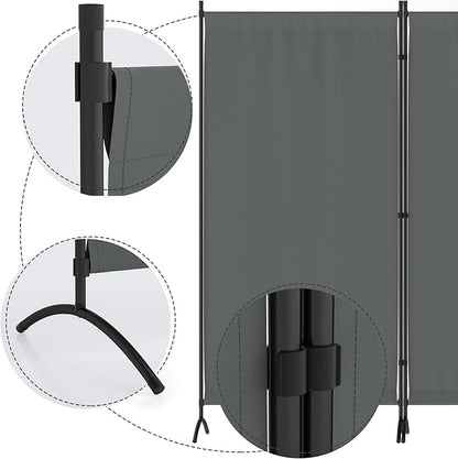 Morngardo Room Divider Folding Privacy Screens 3 Panel Partitions Dividers Portable Separating for Home Office Bedroom Dorm Decor