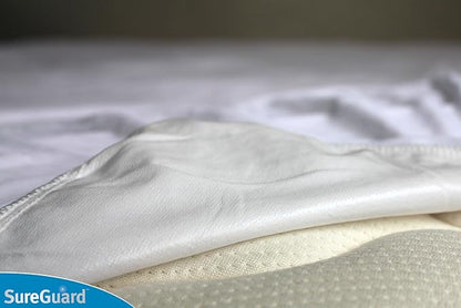 SureGuard Queen Size Mattress Protector - 100% Waterproof, Hypoallergenic - Premium Fitted Cotton Cover - Smooth