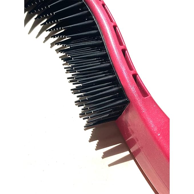 (Pink) Designed for Comfort, Created for Results. This innovative grooming brush features multi contoured bristles that gently adapt to your cats body for a stress-free brushing experience.-Mewly Pet