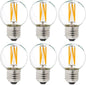 LiteHistory Dimmable g16.5 led Bulb 40W g16 1/2 led Edison Bulb 2700K 4W e26 Globe Light Bulbs for Ceiling Fan,Chandelier,Vanity Light Bulb AC120V 400lm 6Pack