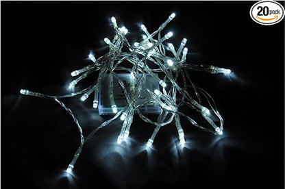 Karlling Battery Operated White 40 LED Fairy Light String Wedding Party Xmas Christmas Decorations(White,20 Pack)