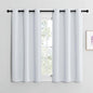 NICETOWN Blackout Curtain Panels for Bedroom, Greyish White, 2 Panels, W29 x L30-inch, Thermal Insulated Grommet Top Blackout Draperies and Drapes for Basement
