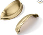khtumeware 2 Pack 3-1/2" Drawer Pulls Champagne Bronze Cabinet Cup Pulls Kitchen Hardware Cabinet Handles Drawer Handles Knobs 3.5 inch Hole Center