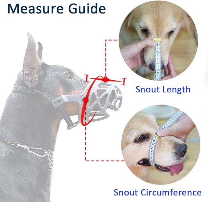 Dog Muzzle, Printed Basket Muzzle for Small Medium Large Dogs Dachshund, Beagle, German Shepherd, Breathable Pet Muzzles to Prevent Biting Chewing Scavenging, Allows Panting and Drinking-Mewly Pet