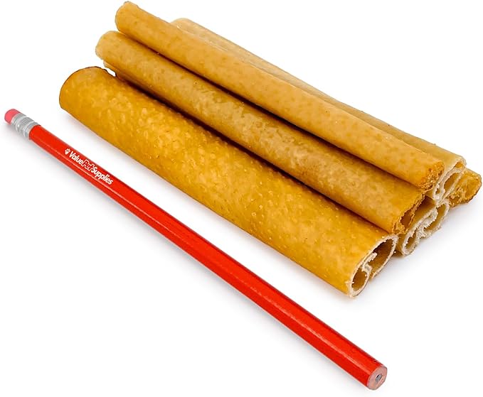 ValueBull USA Pig Skin Retriever Rolls, 6 Inch, Smoked, 100 Count Bulk Pack - Premium USA Pork Hide Dog Chews, One-Piece, Easy Digestion, High Protein-Mewly Pet