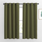 NICETOWN Room Darkening Curtains 63 inches Long for Bedroom, Grommet Thermal Insulated Window Treatments Sound Reducing Drapes for Christmas Day, W46 x L63, Olive, 2 Panels