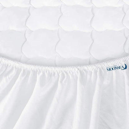 Twin Mattress Pad Cover Air Mattress Topper, Pillow Top Twin Size Quilted Fitted Mattress Protector for Kids, Super Soft Breathable and Noiseless Down Alternative Fiber (15-23'' Deep Pocket)