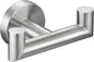 Angle Simple Towel Hook for Bathroom, SUS 304 Stainless Steel, Double Hand Towel Coat Holder for Wall, Brushed Nickel