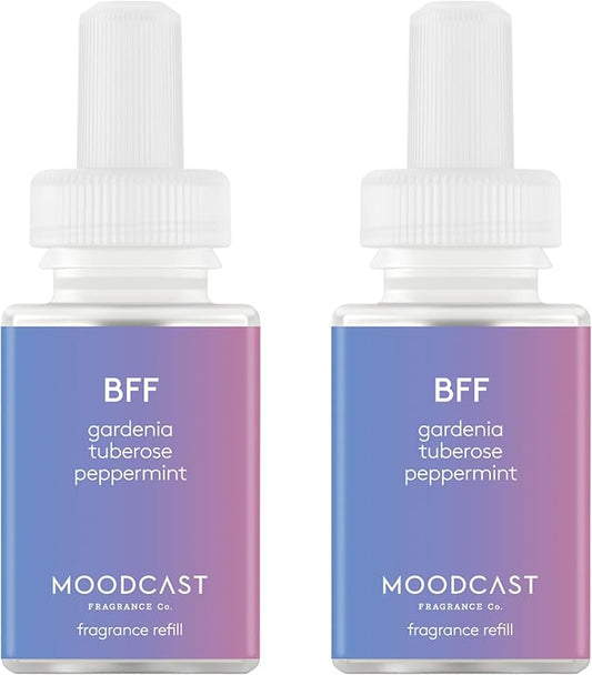 Pura & Moodcast Home Scent Refill - Smart Air Diffuser - Up to 120-Hours of Luxury Fragrance per Refill - Home Essential - Clean & Safe Diffuser Fragrance - 2 Pack, BFF