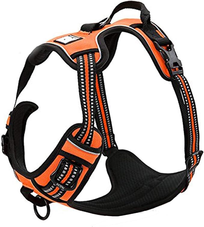 TRUE LOVE Truelove Adjustable No-Pull Dog Harness Reflective Pup Vest Harnesses Comfortable Control Brilliant Colors TLH5651(Orange,S)-Mewly Pet