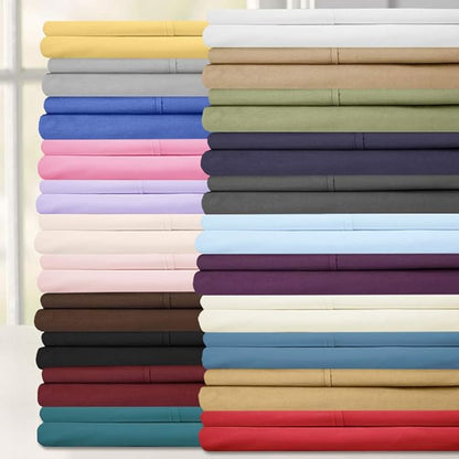 Sweet Home Collection 6 Piece 1500 Supreme Collection Brushed Microfiber Deep Pocket Sheet Set-2 Extra Pillow Cases, Great Value, Split King, Taupe
