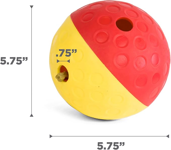 Outward Hound by Nina Ottosson Treat Tumble Interactive Puzzle Ball Dog Toy, Level 1 Beginner, Pink, Large (5.75" Diameter)-Mewly Pet