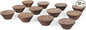 12 Pack Wood Cone Cabinet Knobs (Brown) - 1 ½ " Diameter Round Shape - Wooden Drawer Pulls for Cabinets Doors, Dresser and Drawers Knob, Kitchen Cabinet Door Handle