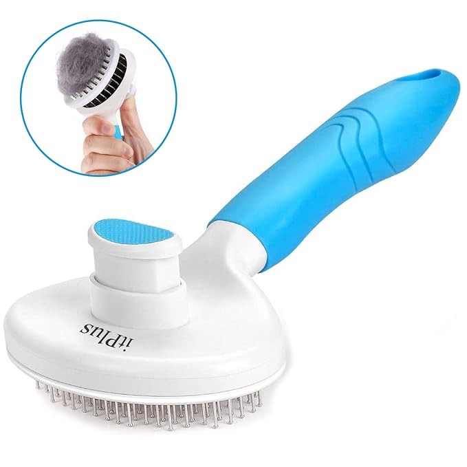 Cat Self Cleaning Slicker Brush, Pets Skin Friendly Grooming Brushes for Shedding Dogs Cats Hair Easy to Remove Loose Undercoat with Long or Short Hairs Pet Massage Tool for All Hair Type- UPGRADED-Mewly Pet