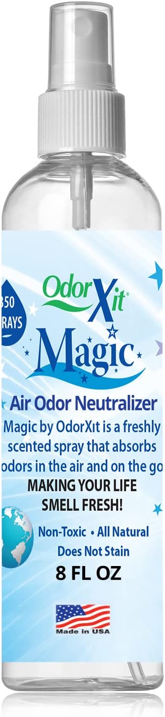 Magic Air Odor Neutralizer Spray, Powerful Dog & Cat Urine Odor Neutralizer, Safe Air Refresher for Home, Safe Odor Absorber for Pet, Closet & Any Strong Odor Remover, 8oz-Mewly Pet