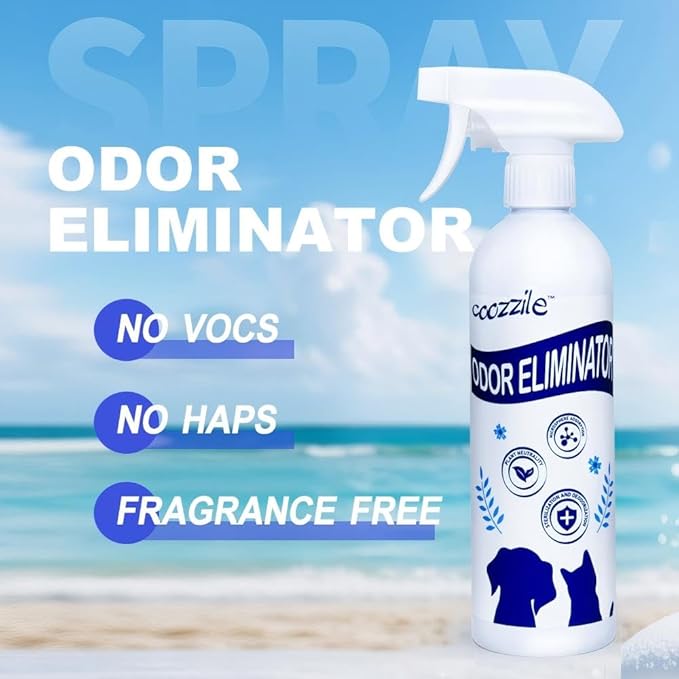 Pet Odor Eliminator for strong odor 16.9oz Spray, Suitable for Dogs and Cats Colorless Odorless Fragrance Free, Highly Effective Safe Ingredients odor eliminator-Mewly Pet