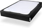 Box Spring Cover Queen Size, Alternates for Bed Skirt, Smooth and Elastic Woven Material Wrap Around 4 Sides of The Box Spring, Wrinkle & Fading Resistant, Washable, Dustproof, Black