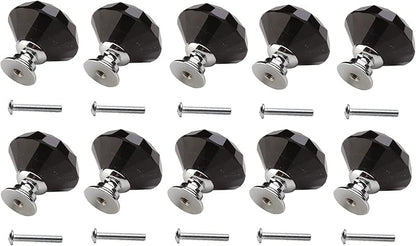 Dynasty 30mm Glass Crystal Dresser Drawer Kitchen Cabinet Door Hardware Knobs Handles - Color | Quantity Choice