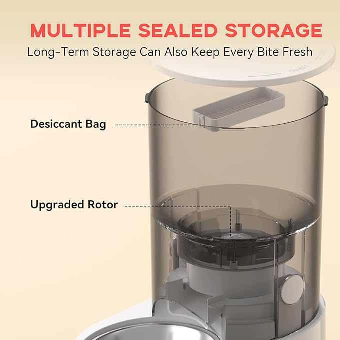 PAPIFEED Automatic Cat Feeder, 4L Auto Dog Cat Feeder with Rechargeable Battery & Dual-Band WiFi (2.4G & 5G), Automatic Pet Food Dispenser for Outdoor Travel Home - Ceramic Bowl Included-Mewly Pet