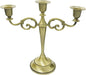 3 Candle Metal Candelabra – Candlesticks Holder for Formal Events, Wedding, Church, Holiday Décor, Halloween – Taper Candle Holder Stand Centerpiece Elegant Decoration Piece for Table,Bronze