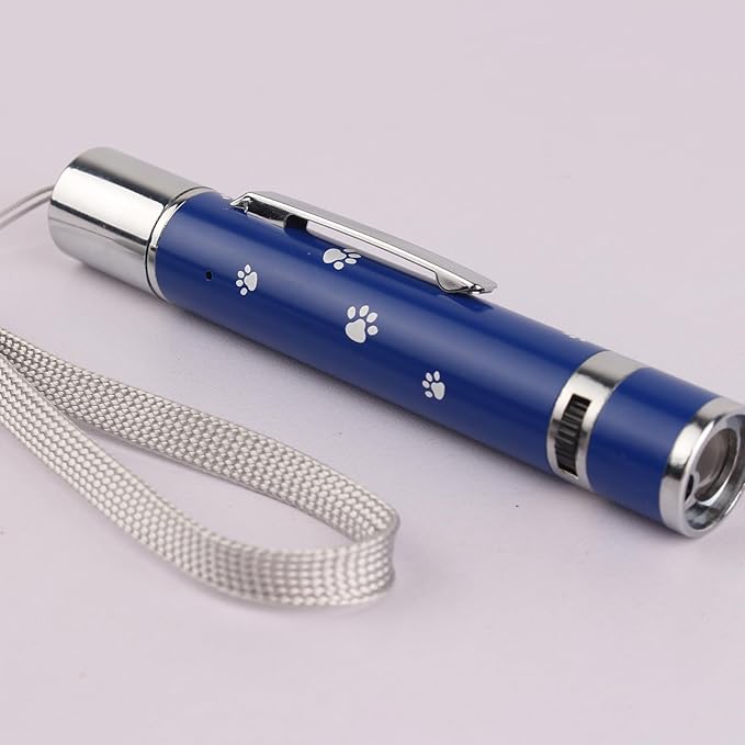 EAWONGEE Cat Toys, Interactive Toy for Cats with 7 Light Projection Modes, Interactive Kitty and Pet Dog Toy for Training Chaser, 2 Pieces Blue-Mewly Pet