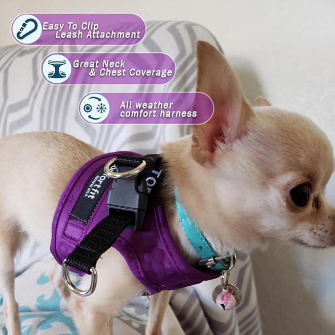 Comfort Fit Dog Harness No Pull with Adjustable Buckles Soft Padded Reflective Choke Step-in Pet Vest with Easy Control Handle for Small Medium Large Dogs & Puppies for Walking Running Training-Mewly Pet