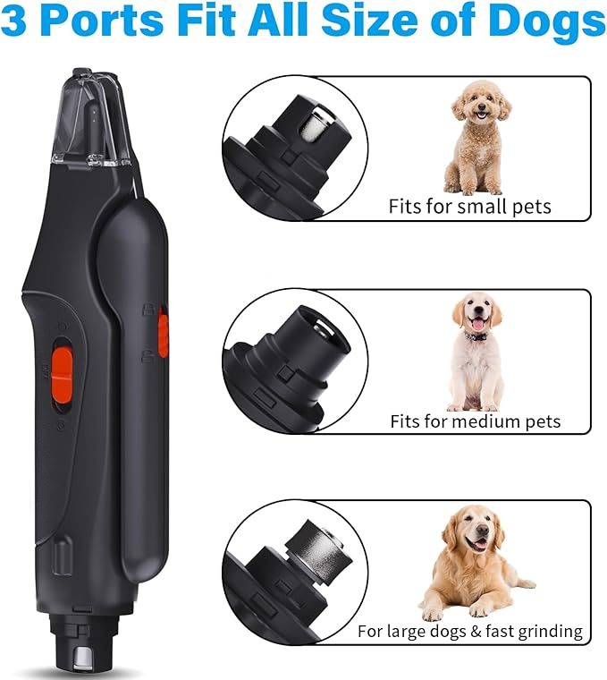 2 in 1 Dog Nail Clippers & Cat Nail Clippers Trimmers for Large Medium Small Dogs Cats Claw Trimmer Quick Sensor and Safety Guard USB Rechargeable Dogs Nail Trimmer with Catcher & 2 LED Lights-Mewly Pet