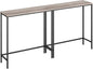 HOOBRO 2 Pack Narrow Sofa Console Table, 29.5" Small Entryway Table, Thin Display Shelf, for Hallway, Bedroom, Living Room, Foyer, Greige and Black BG75XGP201