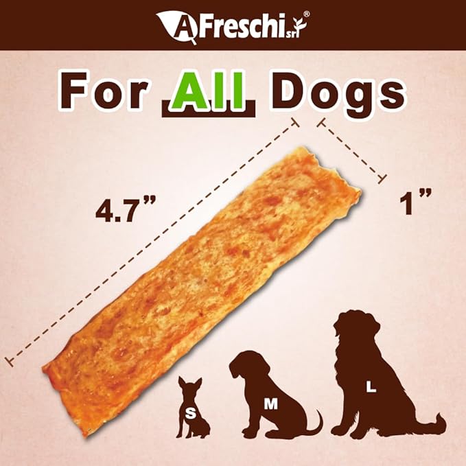 Afreschi Turkey Tendon Slice 3.5 oz, USA-Sourced Turkey Tendon, Treats for Classic Series, All Natural Human Grade Dog Treat, Suitable for Training chew, Rawhide Alternative-Mewly Pet