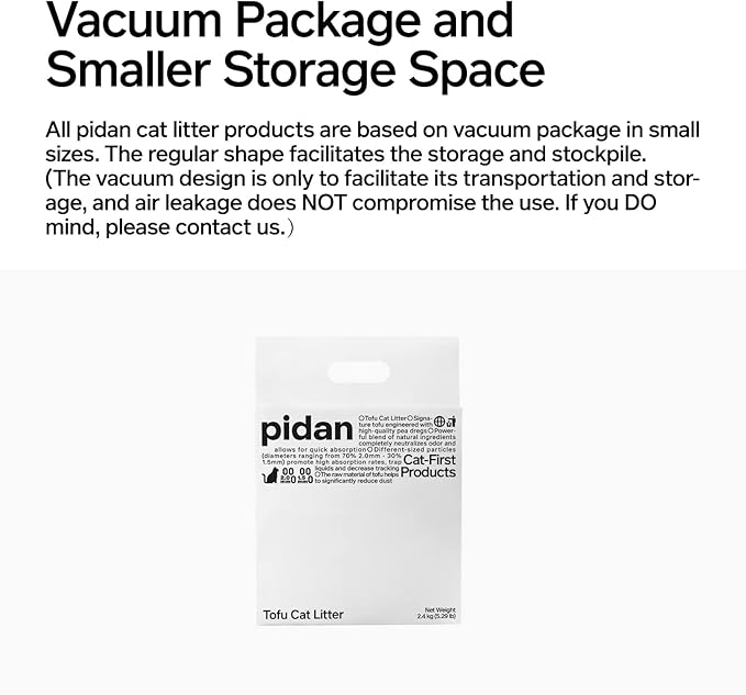 pidan Tofu Cat Litter Clumping,Flushable,Ultra Absorbent and Fast Drying, 100% Natural Ingredients Litter,Solubility in Water,Really Dust-Free,Less Scattering (5.3lb×4bags)-Mewly Pet